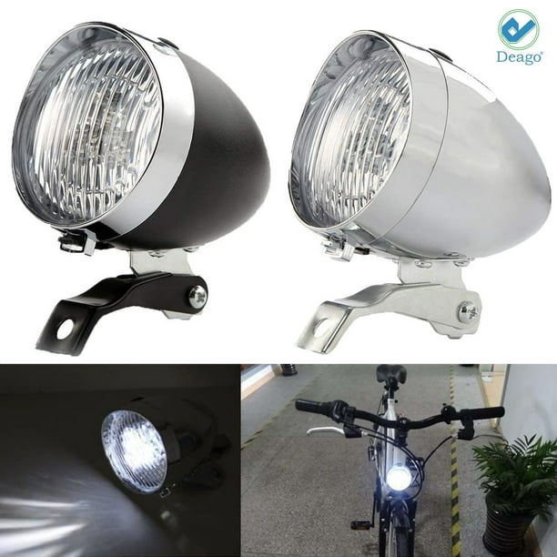Retro Vintage Bicycle bike Front light LED headlight Head Fog lamp w/Bracket